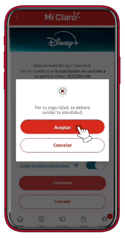 Paso 4 - Contrata Disney en App Mi Claro