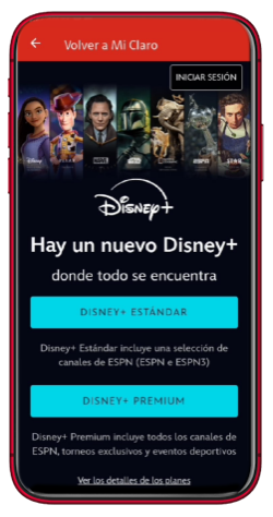 Paso 7 - Contrata Disney en App Mi Claro