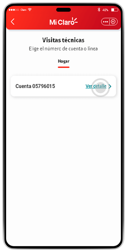 Paso 2 - Reagenda o cancela visitas técnicas en App Mi Claro 