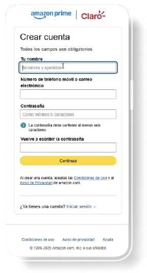 Paso 7 - Activa Amazon prime video Claro Colombia