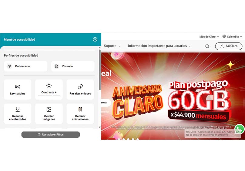 Accesibilidad e inclusión Claro