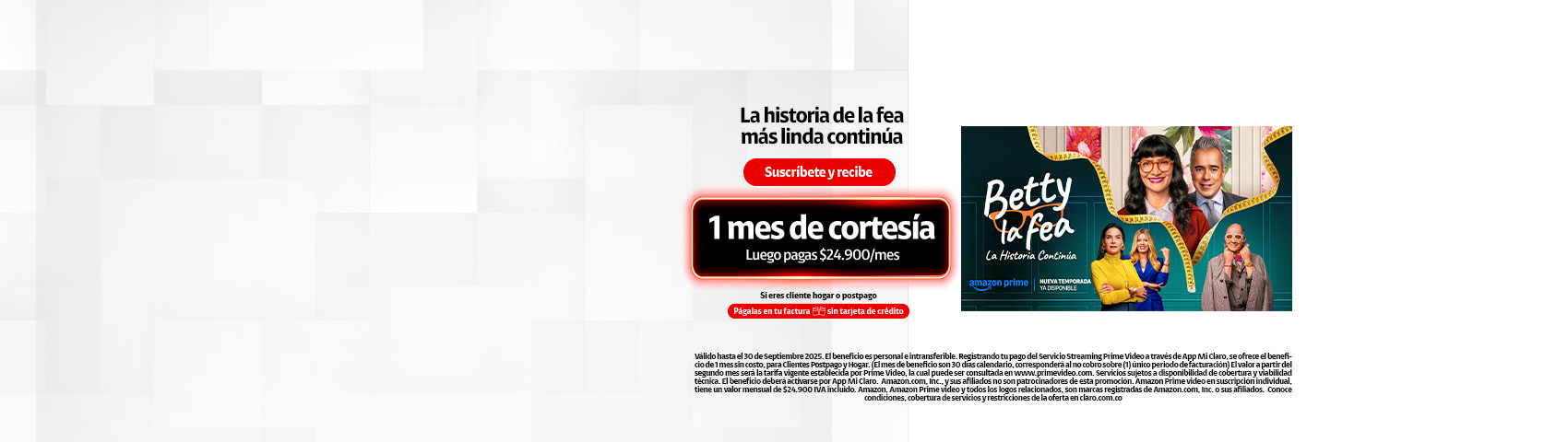 Claro te invita Amazon prime en Colombia