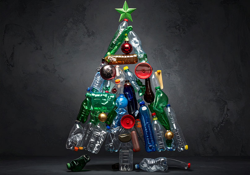 Árbol de navidad reciclado
