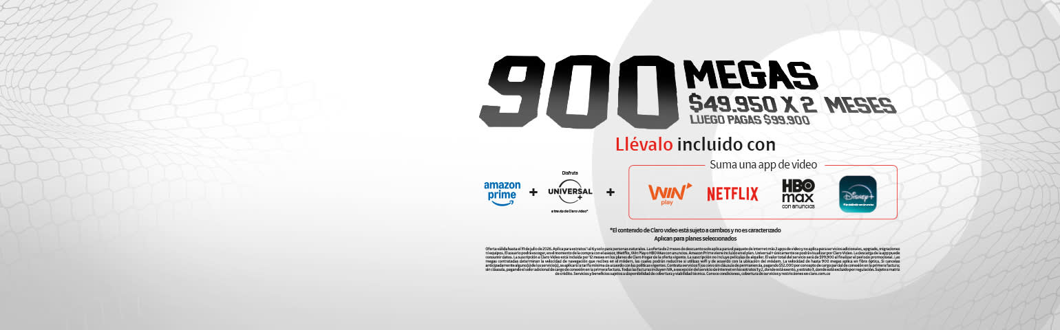 Internet Fibra óptica Claro