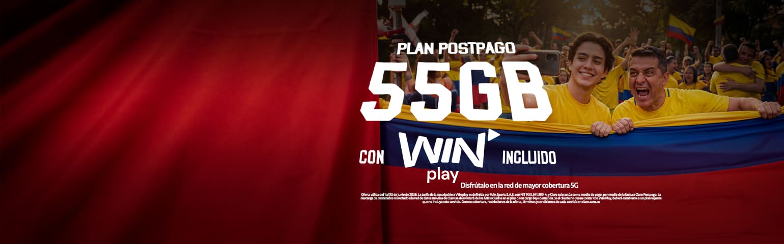 Plan postpago de 55GB