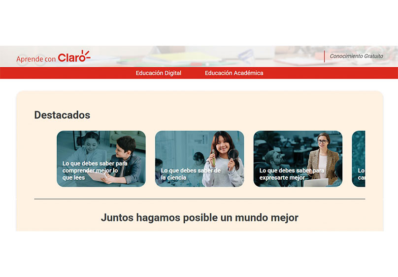 cursos gratuitos disponibles en la plataforma aprende con claro para vacaciones